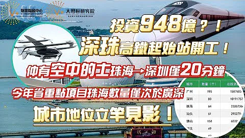投资948亿？！深珠高铁起始站开工！仲有“空中的士”珠海飞深圳仅20分钟！价格平过专车？！今年省重点项目珠海数量仅次于广深！城市地位立竿见影！#深珠高铁 #空中的士 - 天天要闻