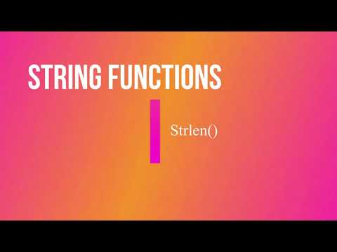 49.2 Strlen in C | explained with program and mini project in code block