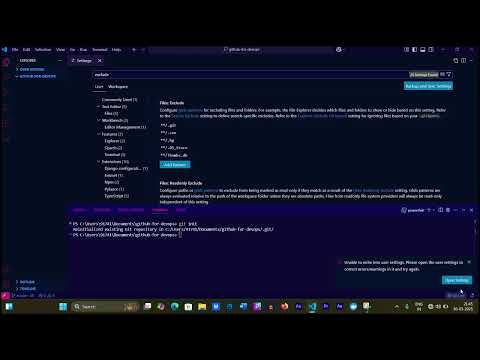 Display .git folder on vs code editor