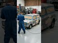 True 70s British charm brought back by hand!. 1978 Mini Clubman Van. Bare metal prep Pageant Blue