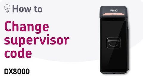 DX8000 - How to change supervisor code
