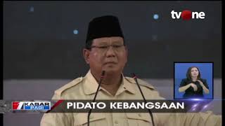 Prabowo Perkenalkan Calon Tim Kerjanya dalam Pidato Kebangsaan di Surabaya