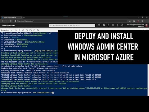 Deploy and install Windows Admin Center in Azure