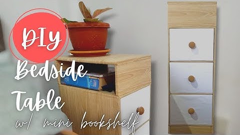 How to DIY a Cardboard Bedside Table with Drawer and Mini Book Shelf using Paper Handles 💖Nightstand