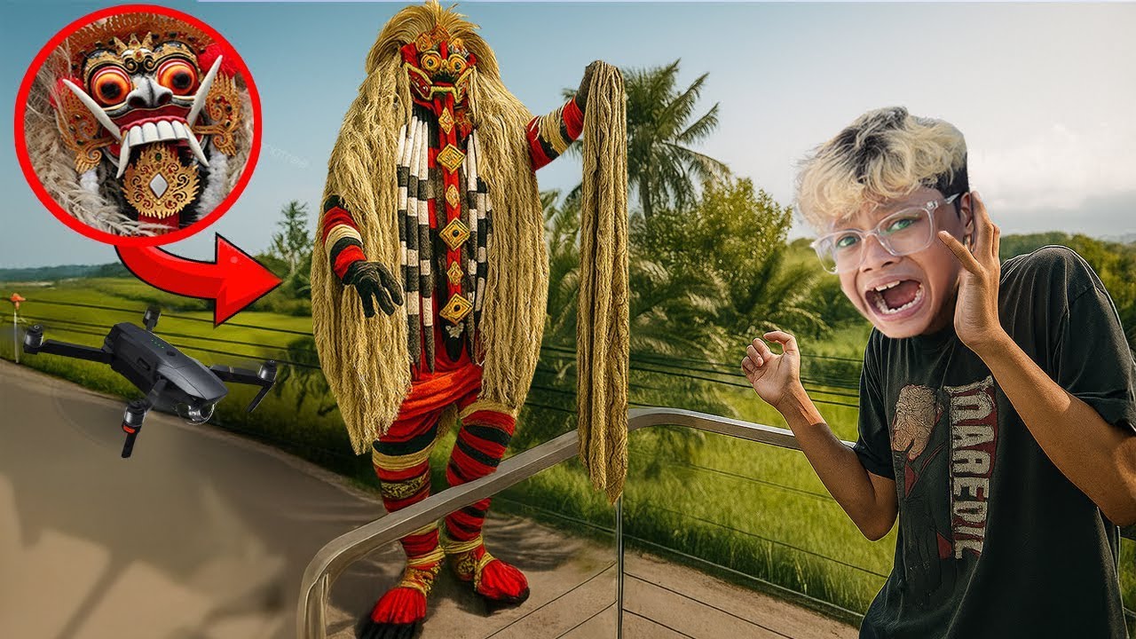 TERTANGKAP DRONE NAMPAK OGOH - OGOH RANGDA RAKSASA DI SEBUAH TEMPAT ANGKER!!! BOCIL SEMBUNYI!!!