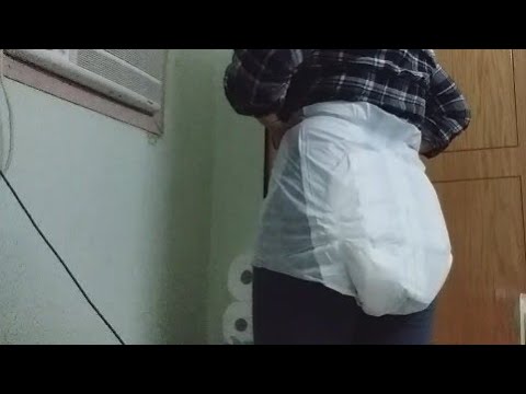 How to wear Adult diaper while standing - YouTube