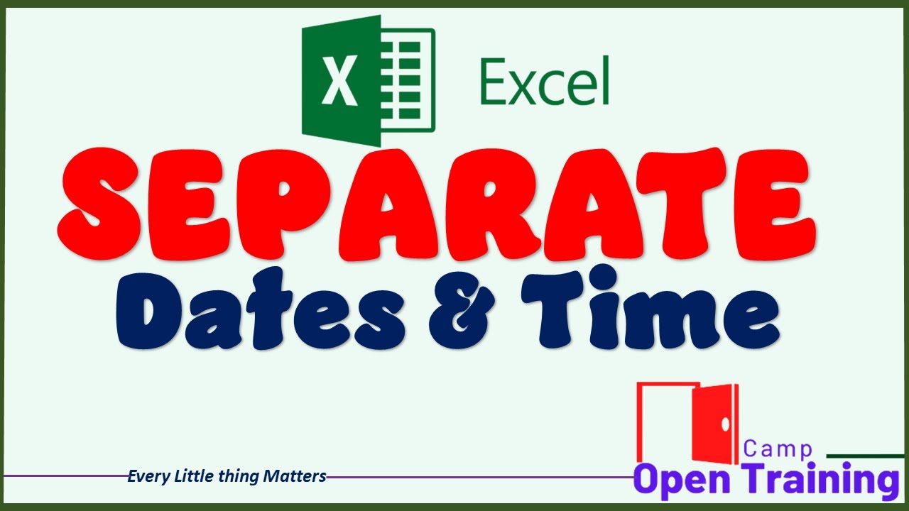 How to Separate Date and time Values in Excel using Formulas