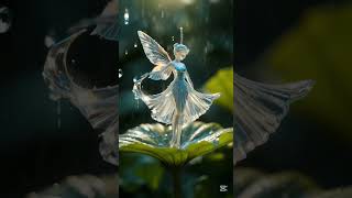 Fairy Transparent Dancing In Water Drop