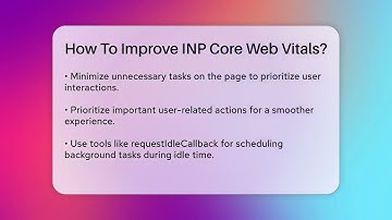 How To Improve INP Core Web Vitals? - SearchEnginesHub.com