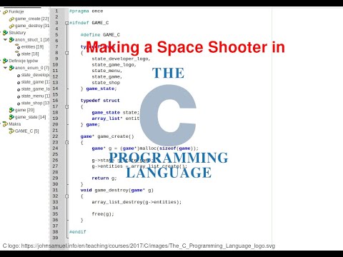 Making a space shooter game in C part 4 - YouTube