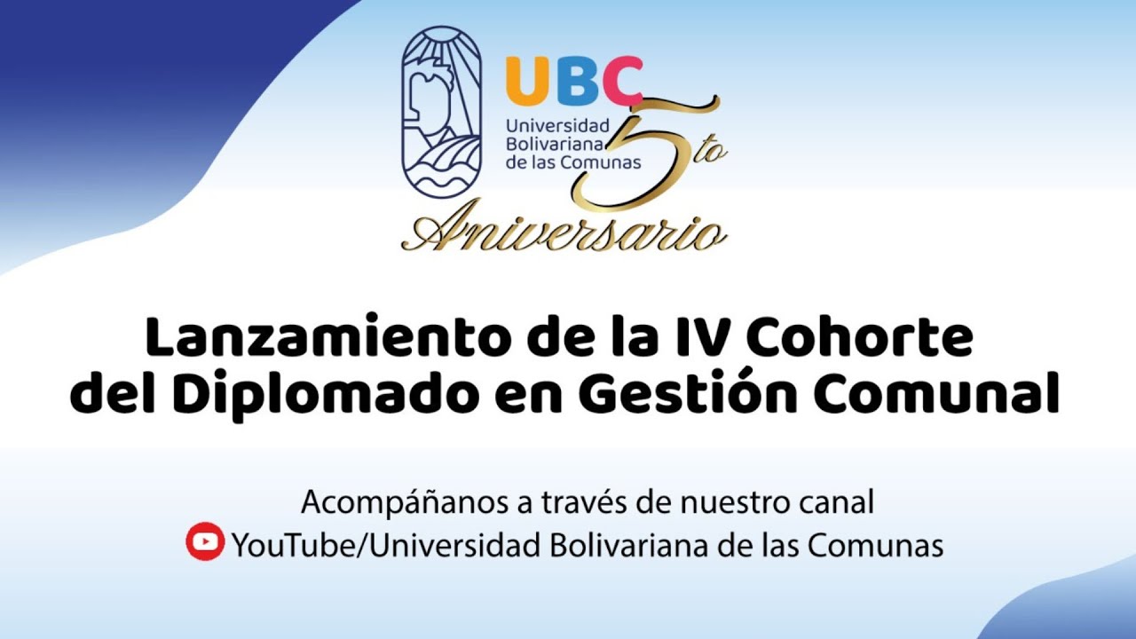 Lanzamiento de 4ta Cohorte del Diplomado en Gestión Comunal - UBC - YouTube