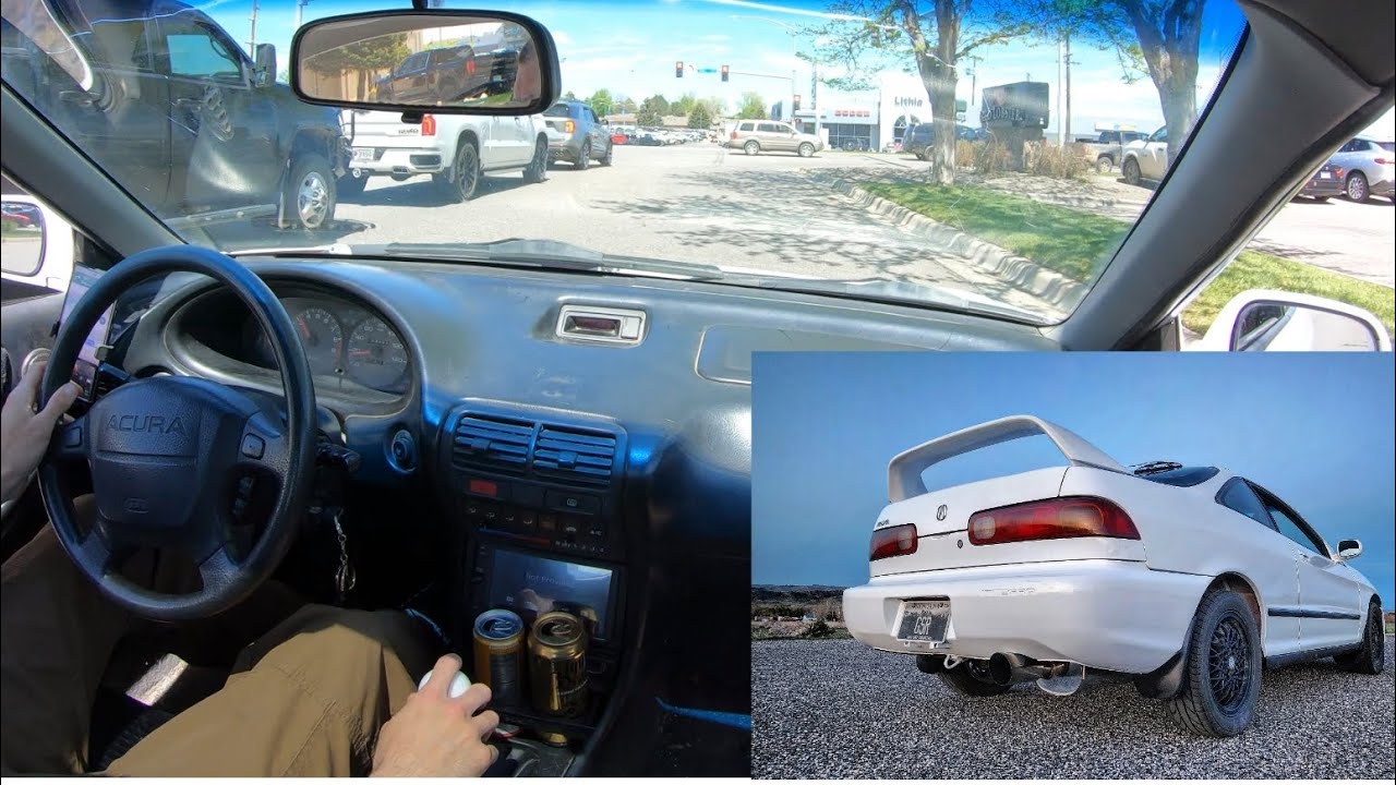 Acura Integra GS-R Cockpit POV Cruise, City Drive B18C1 VTEC