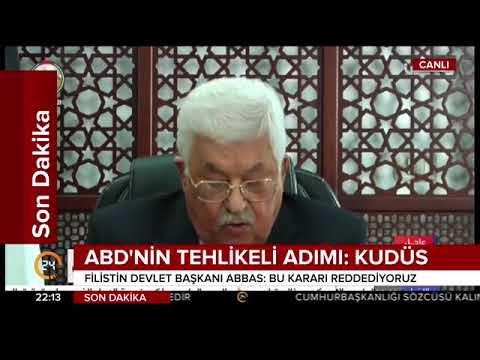 Abbas'ın Kudüs'ün İsrail'in başkenti ilan edilmesi sonrası açıklaması