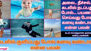 Dream interpretations related to the sea | kadalil kulipathu pol kanavu kandal enna palan siva ma...