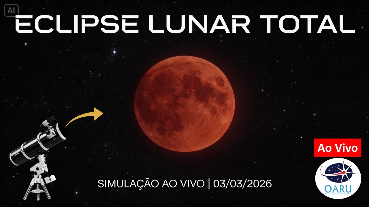 Eclipse Lunar Parcial - 03/03/2026 (Simulado Tempo Real) (SM-005)