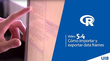 5.4 Cómo importar y exportar data frames