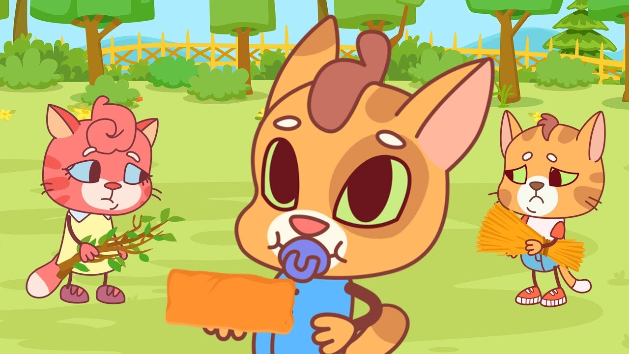 Cat Family | Cartoon for Kids | New Full Episodes #66 - Three