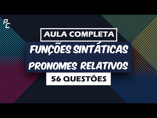 Funções do pronome relativo Com áudio on Vimeo