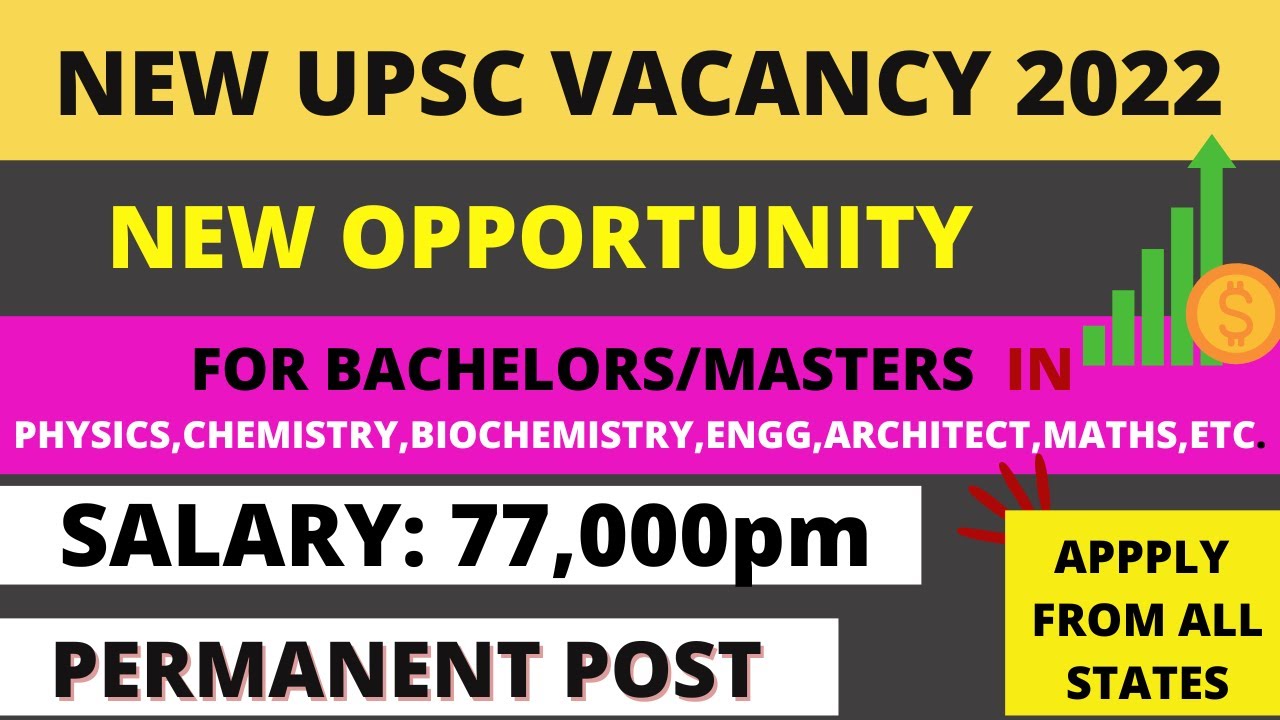 UPSC Recruitment 2022How to Apply in UPSC VacancyPSU Chemistry Job