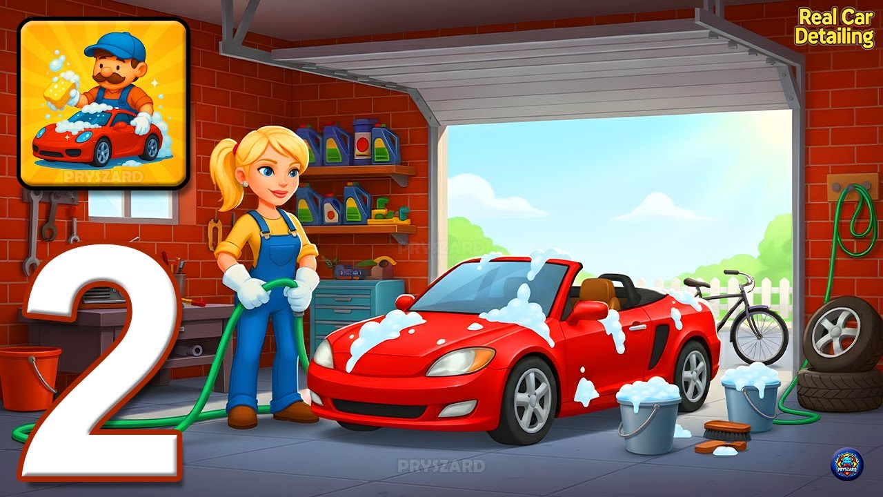 Real Car Detailing - Gameplay Walkthrough Part 2 - Wax Wash And Polish Cars (iOS, Android)