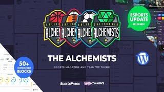 Alchemists - Sports, eSports & Gaming Club and News WordPress Theme Free Download screenshot 3