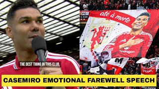 🥹 Casemiro's Emotional Farewell Speech to Manchester United Fans at Old Trafford