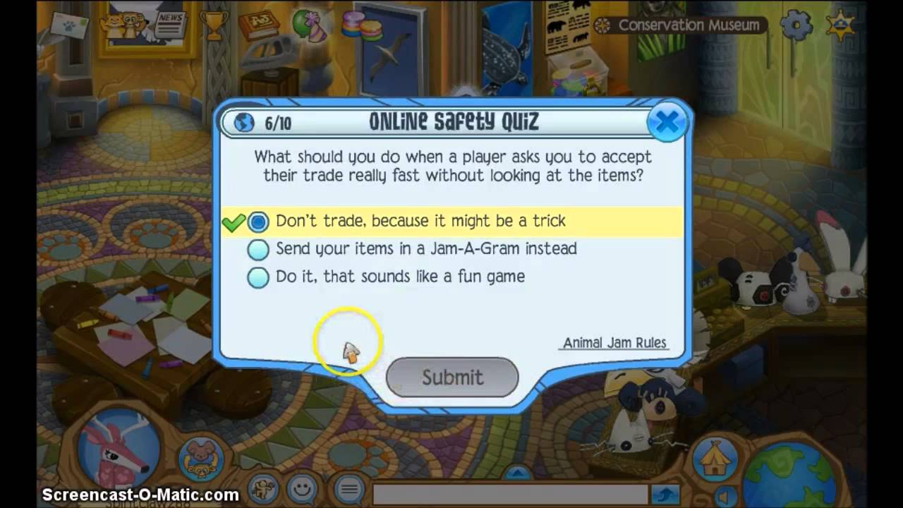 Animal jam Safety quiz! YouTube