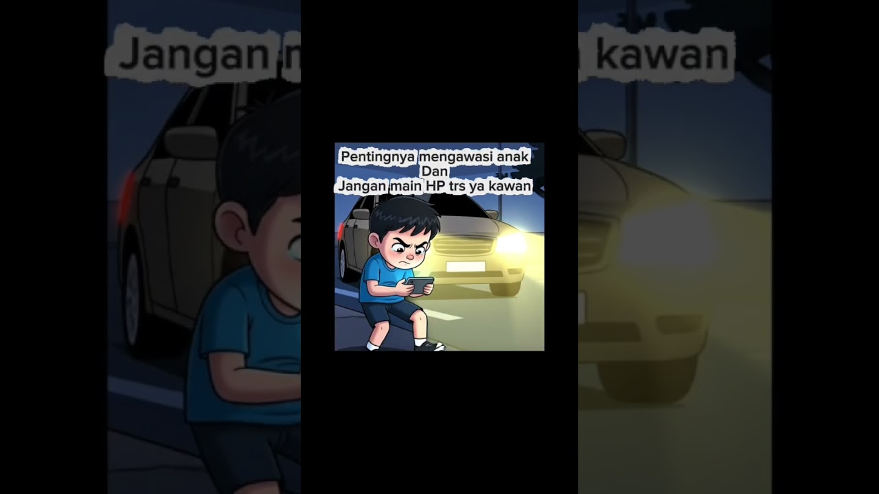 Jangan main HP sambil jalan yaa.. bahaya.. 