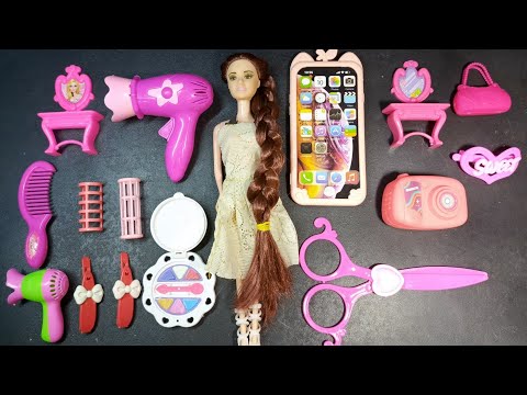 ASMR Toys 8:06 Minutes Satisfying with Barbie and Pink Fashion Make Up Set Toys