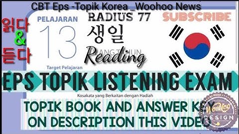 Tryout CBT Eps - Topik 2022 Reading (읽 기) & Listening (듣기)Test | 40 Questions with Answers 290622