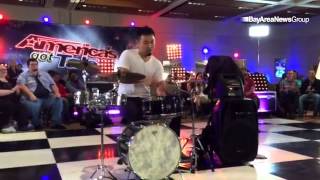 Masa Kaida and Edward Jackson of Static Funk perform at the America's Got Talent auditions in Santa