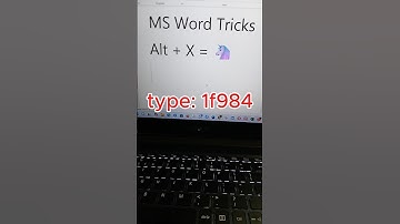 Unicorn 🦄 Emoji Alt+X Code in MS Word  #shorts #msoffice #windowstips #ytshorts #keyboardshortcuts