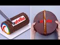 The Best Yummy Nutella Chocolate Cake Idea | Fancy Tasty Colorful Cake Decorating