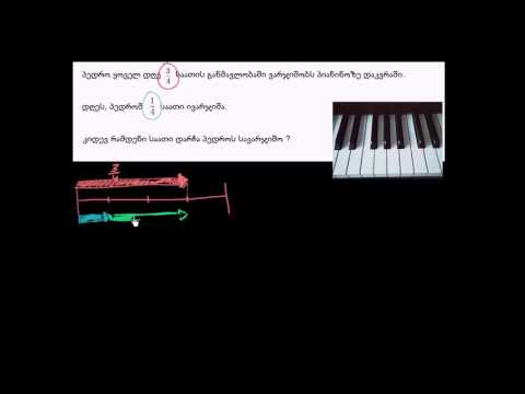 ამოცანა წილადებზე: პიანინო