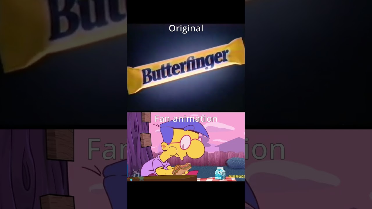 Original 1988 Butterfinger Ad vs Fan Animation #shorts #simpsons #animation