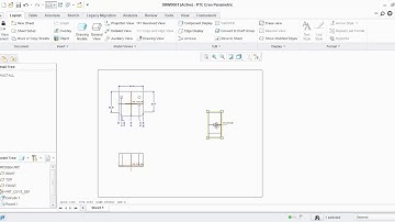 ALIGNING AND  DRAFTING IN CREO DRAWING