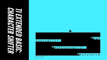 "Character Shifter" TI Extended BASIC Type-In Program by Jerry Macdonell, Micropendium Magazine, Jul