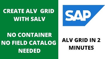 How To Use SALV in Reports | Report Quick Development Series EP 01 | Quick SALV