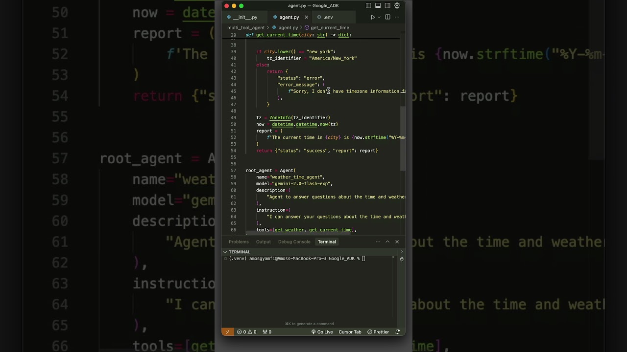 Agent Development Kit: Quick Start in Python #ai #agent #python #gemini