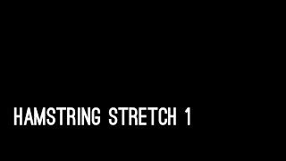 Hamstring stretch 1