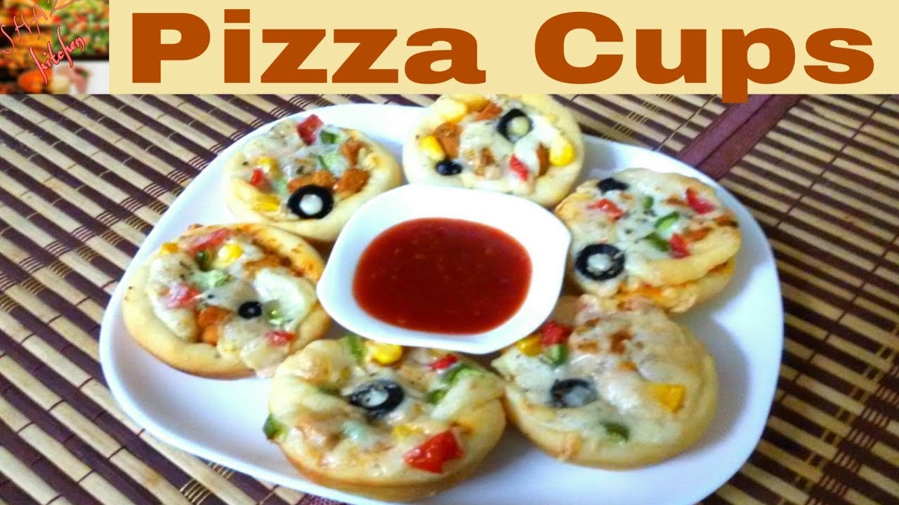 Pizza Cups Recipe _ Pizza Dough , Sauce & Chicken Topping Recipe (In