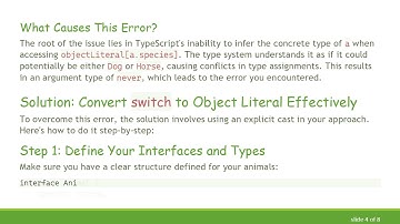 How to Convert a switch Statement to an Object Literal in TypeScript