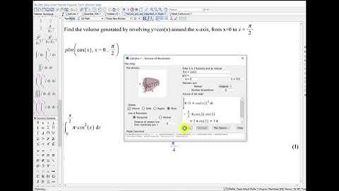 Calculus 2: M2D2 Using the volume tutor and integration in Maple