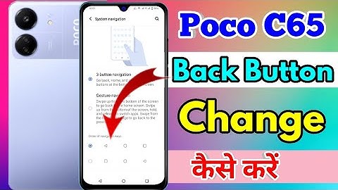 poco c65 back button settings, poco c65 side button setting