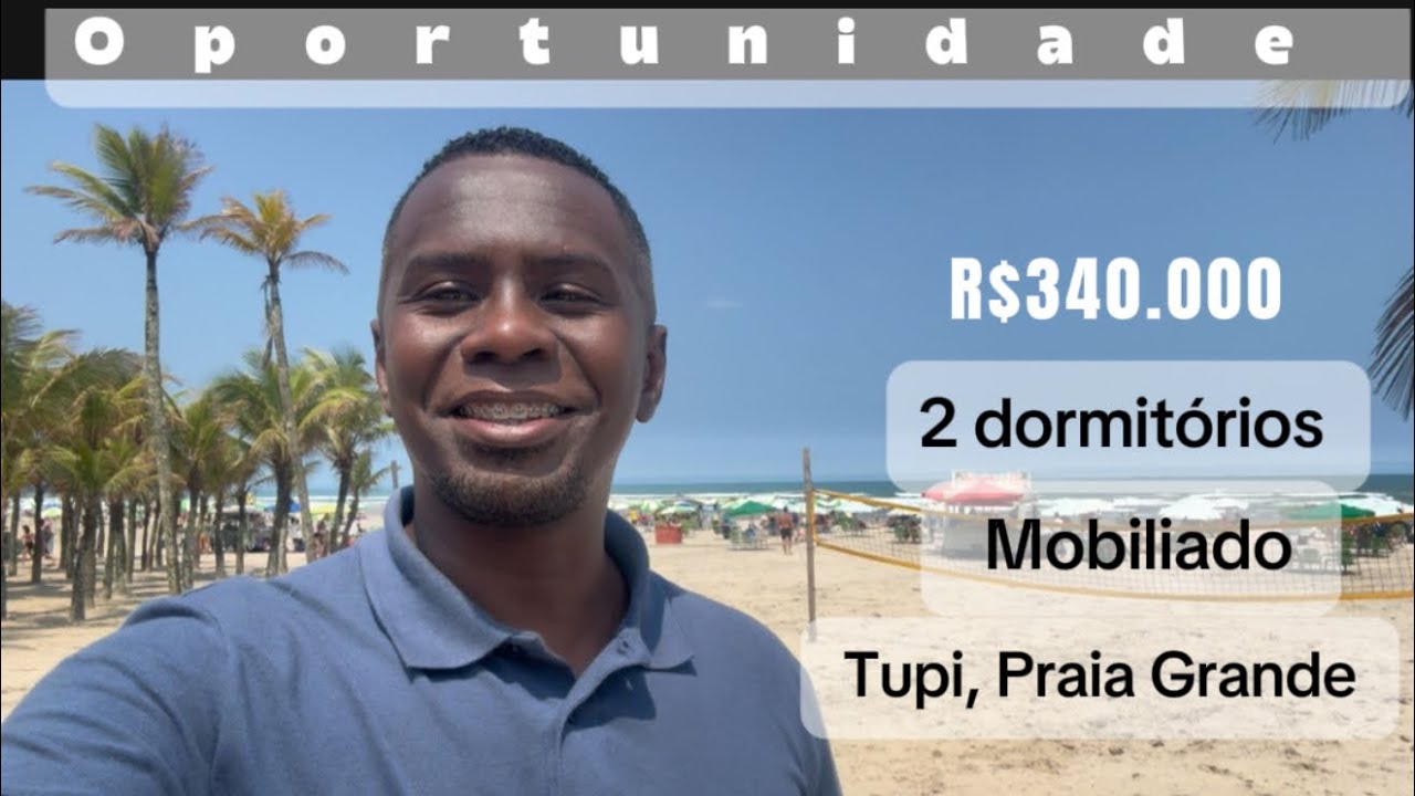 R$ 340.000 frente Mar | 2 dormitórios | mobiliado | Oportunidade | Tupi, Praia Grande 