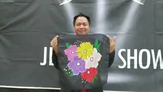 Saturn Magic - Silk Flower Design BLACK (18in) by JL Magic - Trick