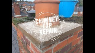 Chimney top concrete flaunching mould repair