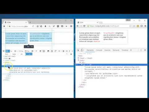 Firefox DevTools correctly highlights fragmented elements