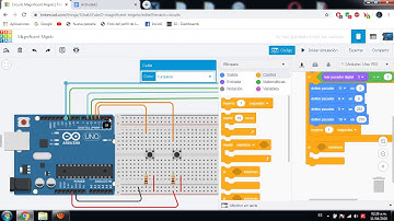 simulador tinkercad y arduino (motor, pulsador y pwm)