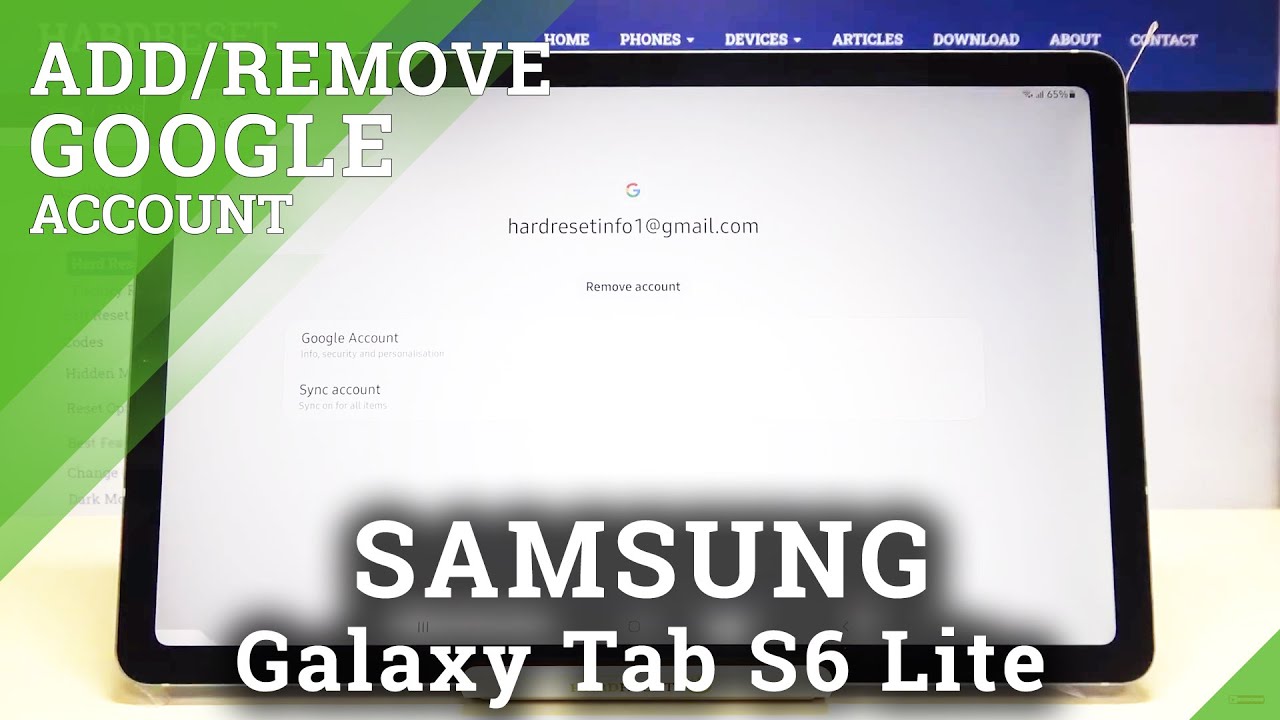 How to Manage Google Account in Samsung Galaxy Tab S6 Lite - Add